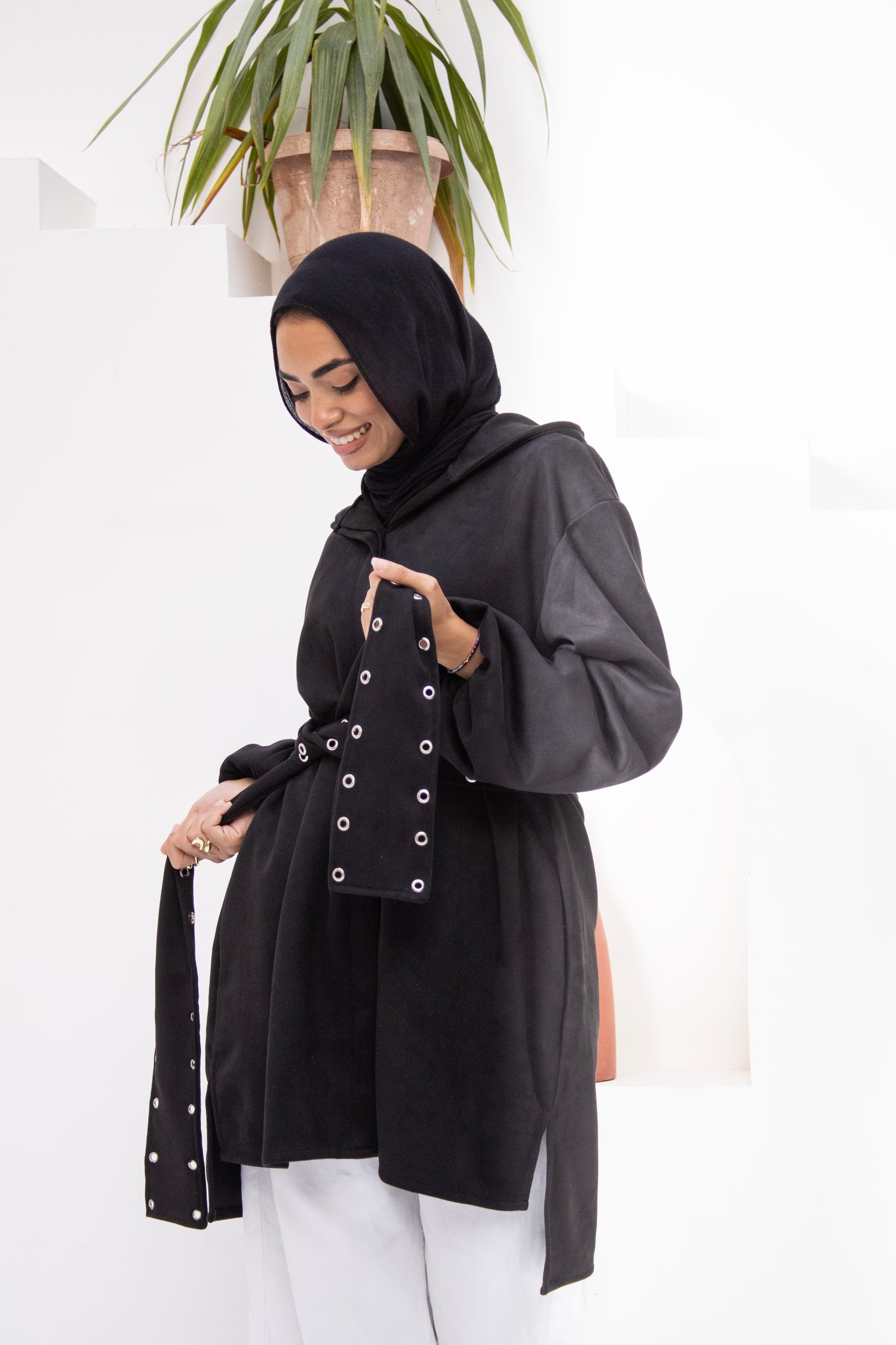 Belted Hooded Jacket