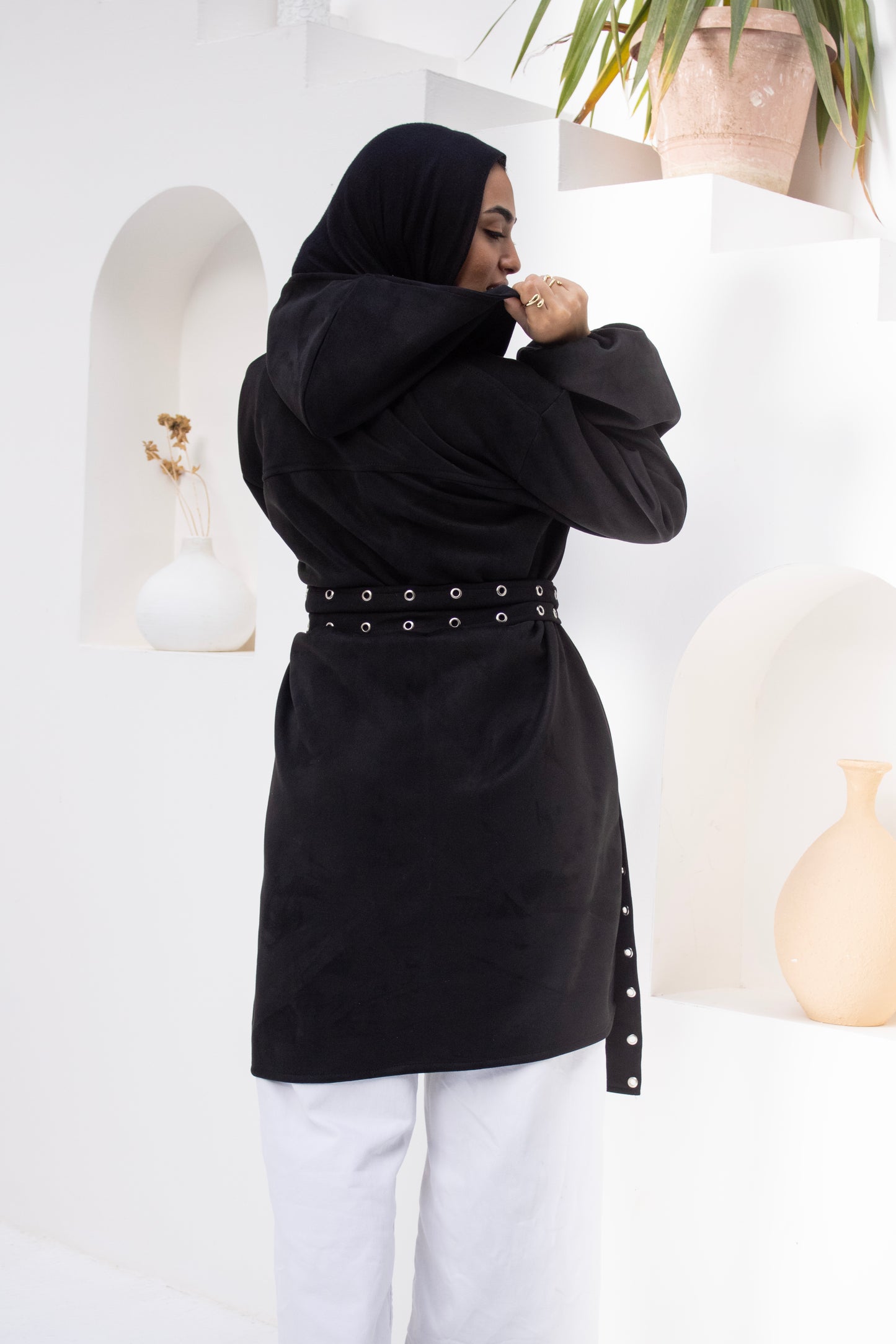 Belted Hooded Jacket