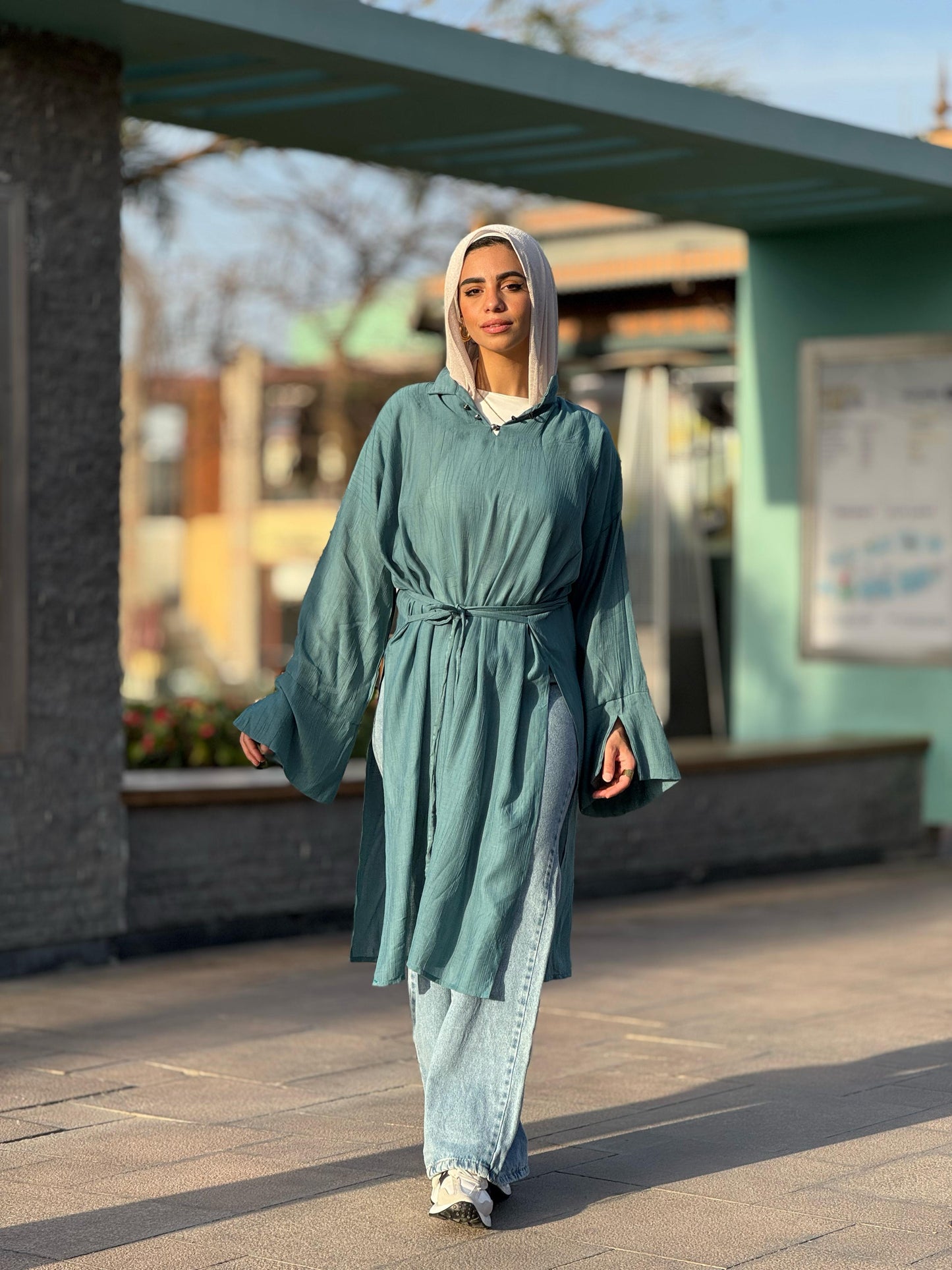 Belted casual tunic