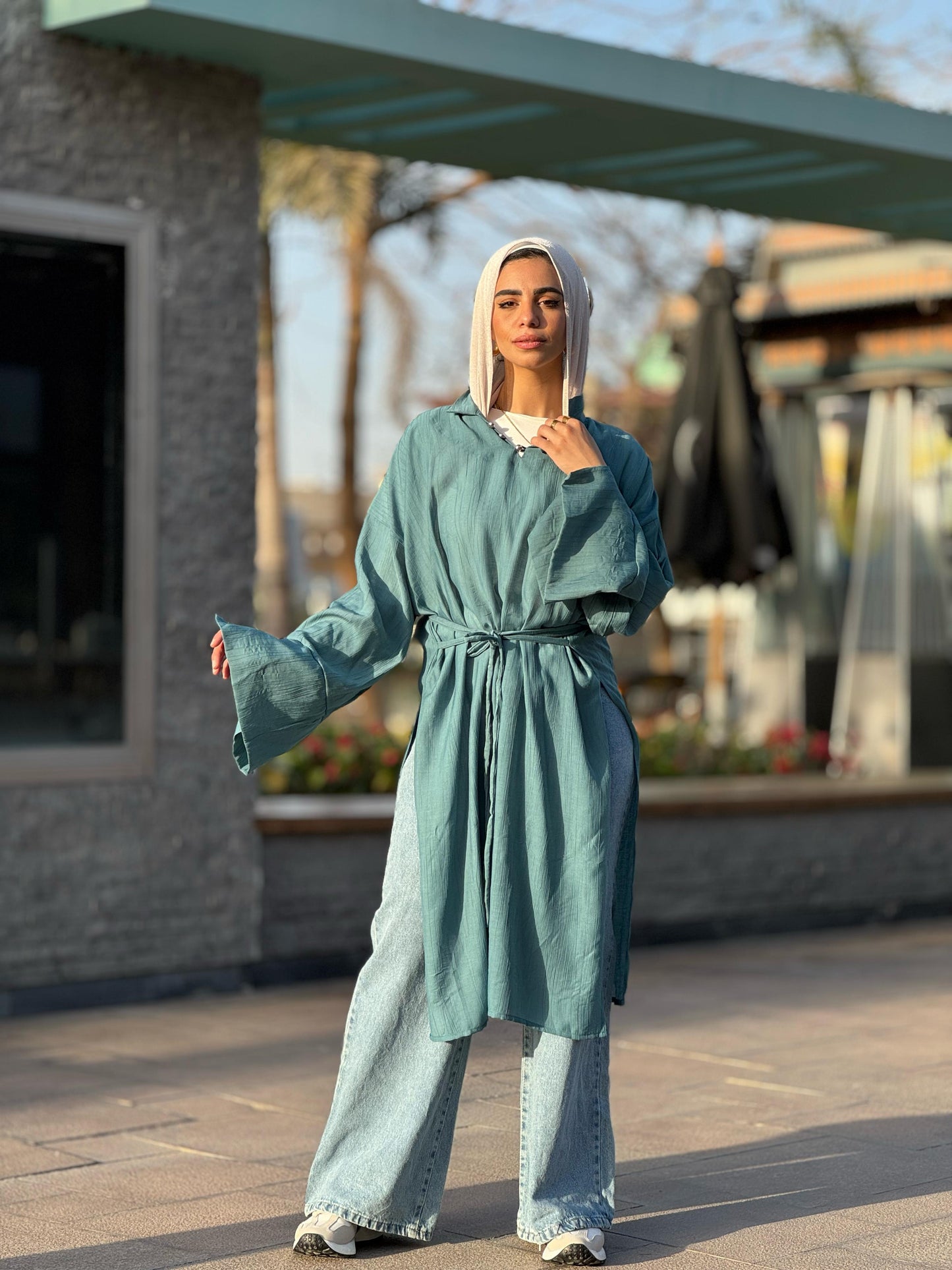 Belted casual tunic