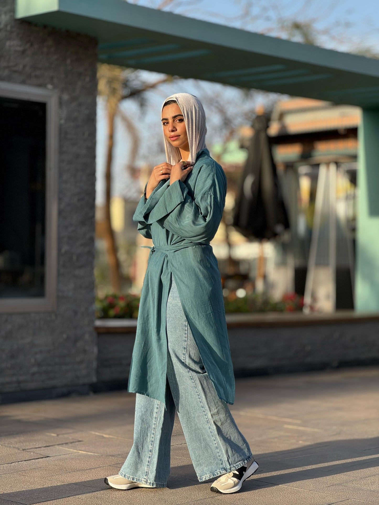 Belted casual tunic