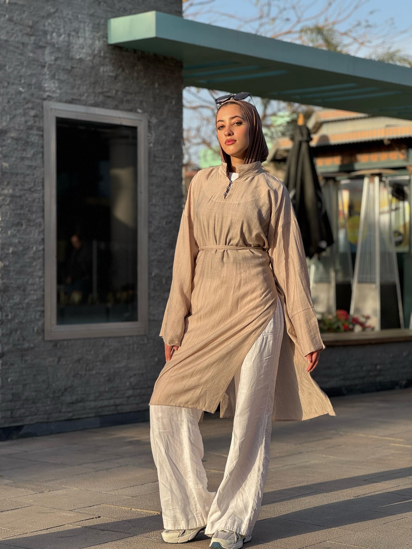 Belted casual tunic