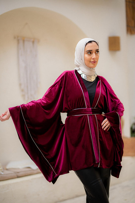 Velvet Draped kimono