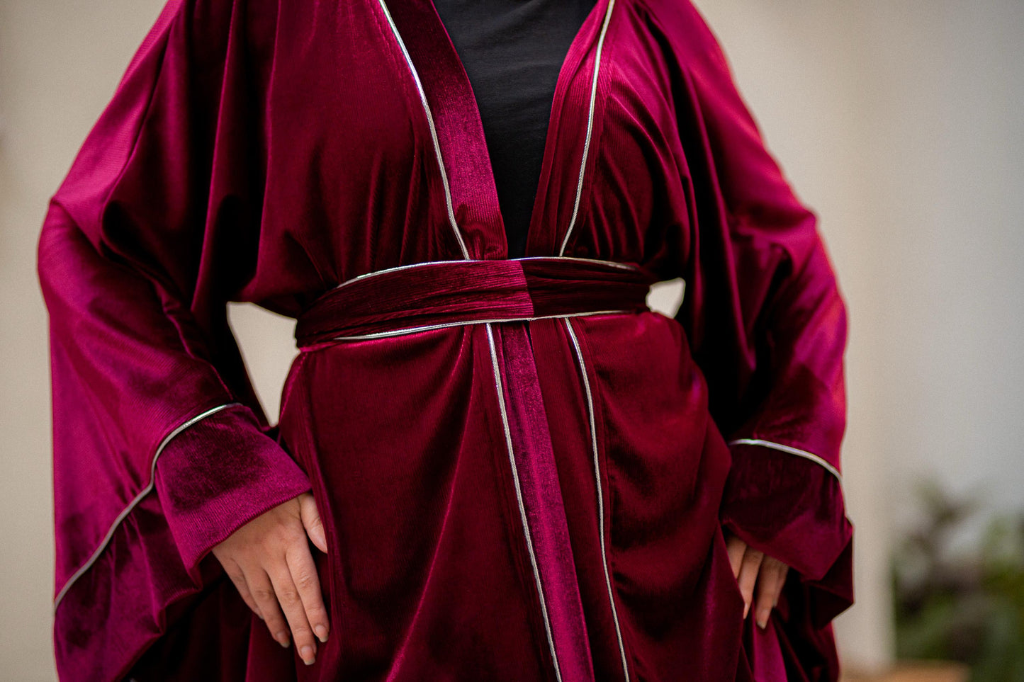 Velvet Draped kimono
