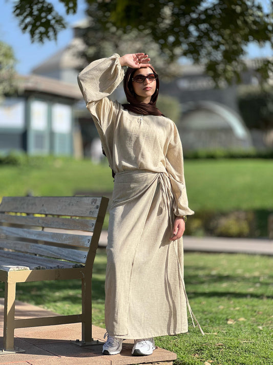 Gamila’s linen dress