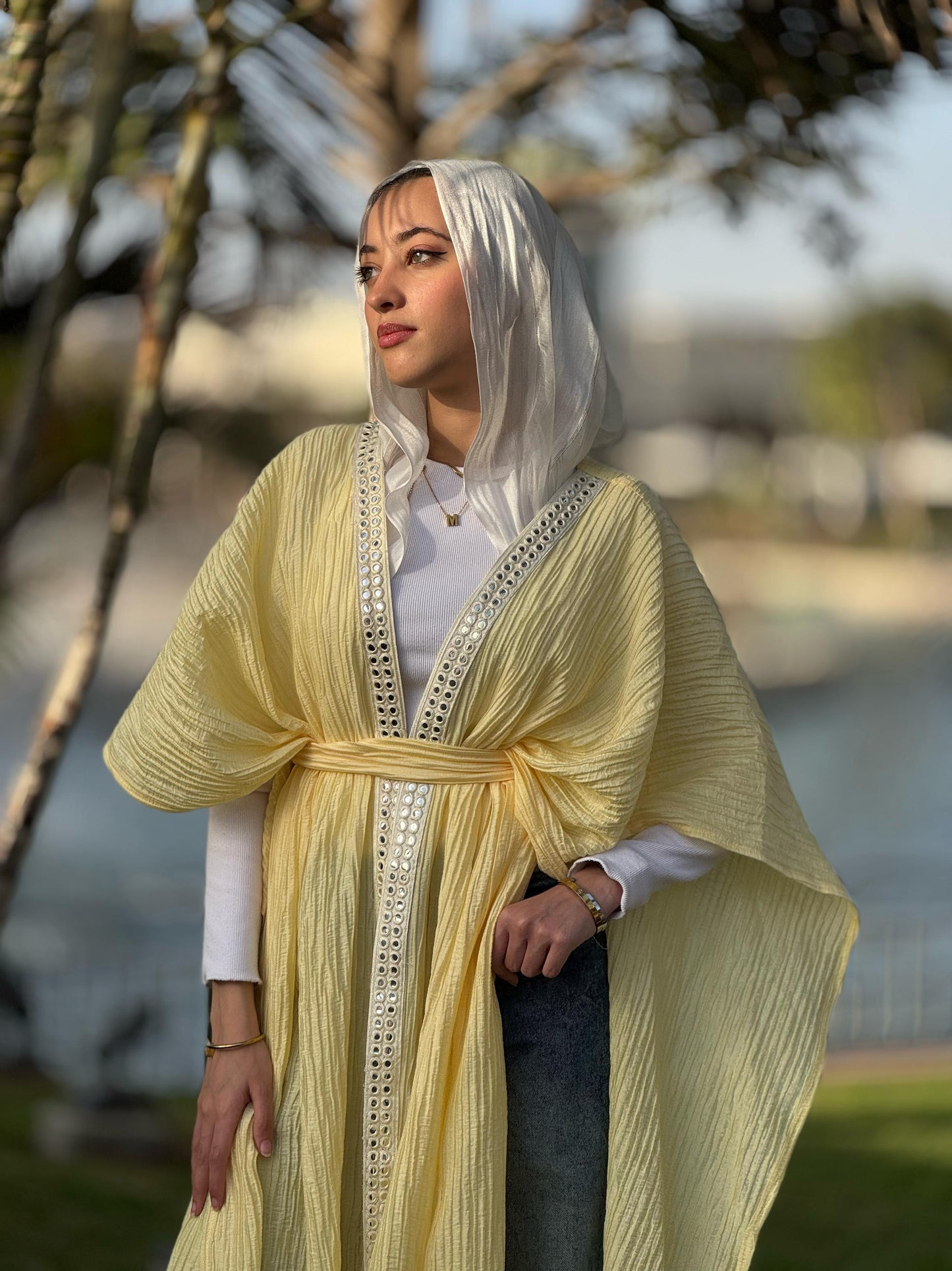 Butterfly belted cape