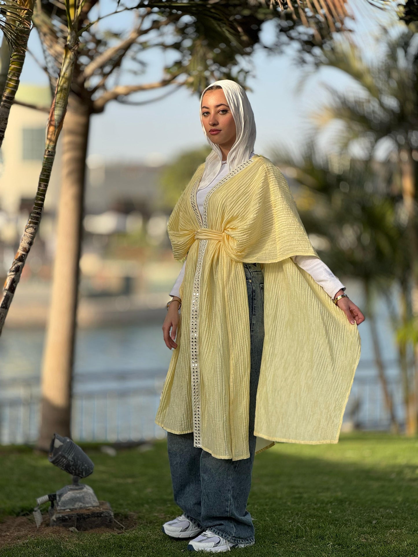 Butterfly belted cape