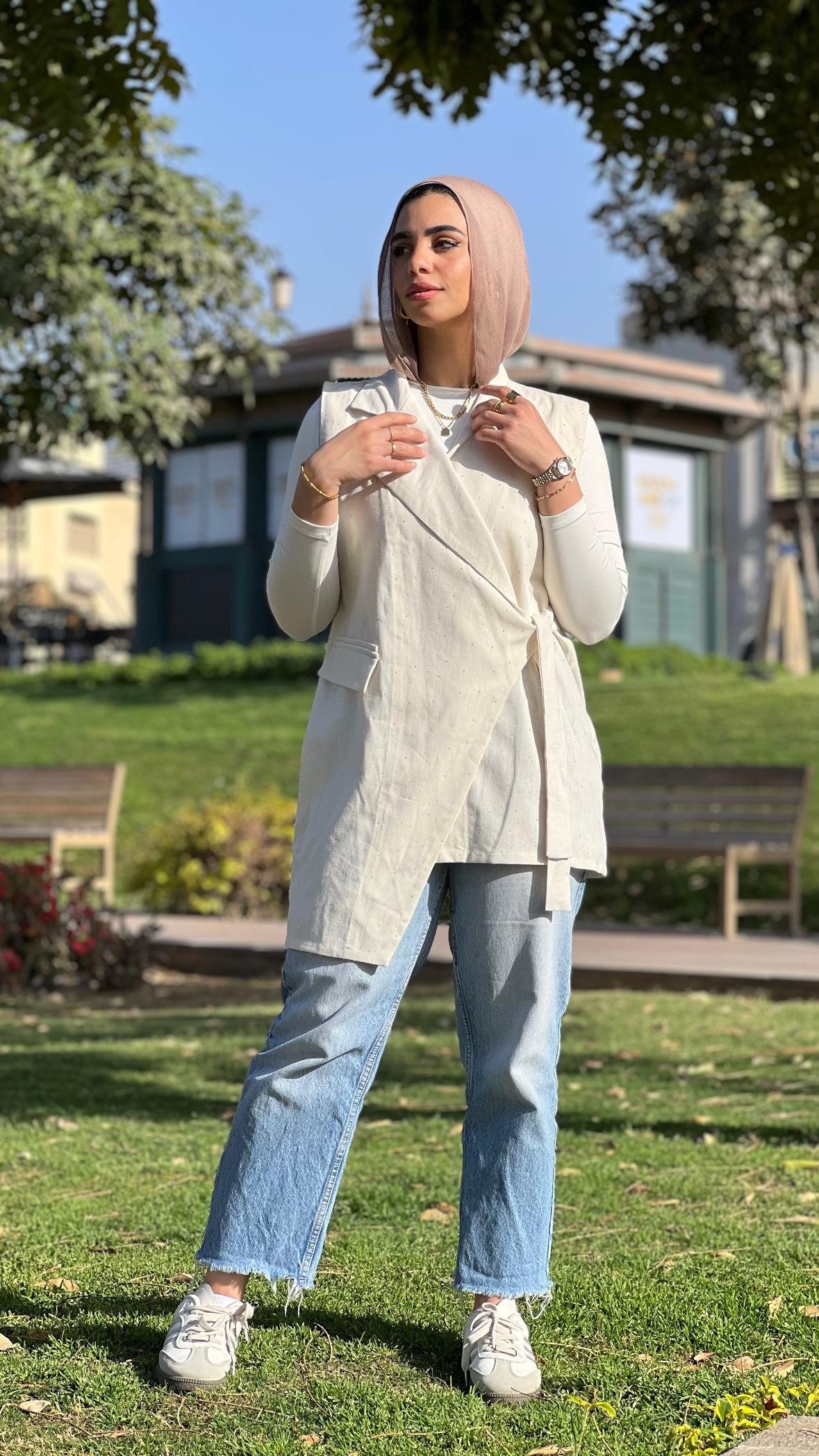 Sparkle linen vest