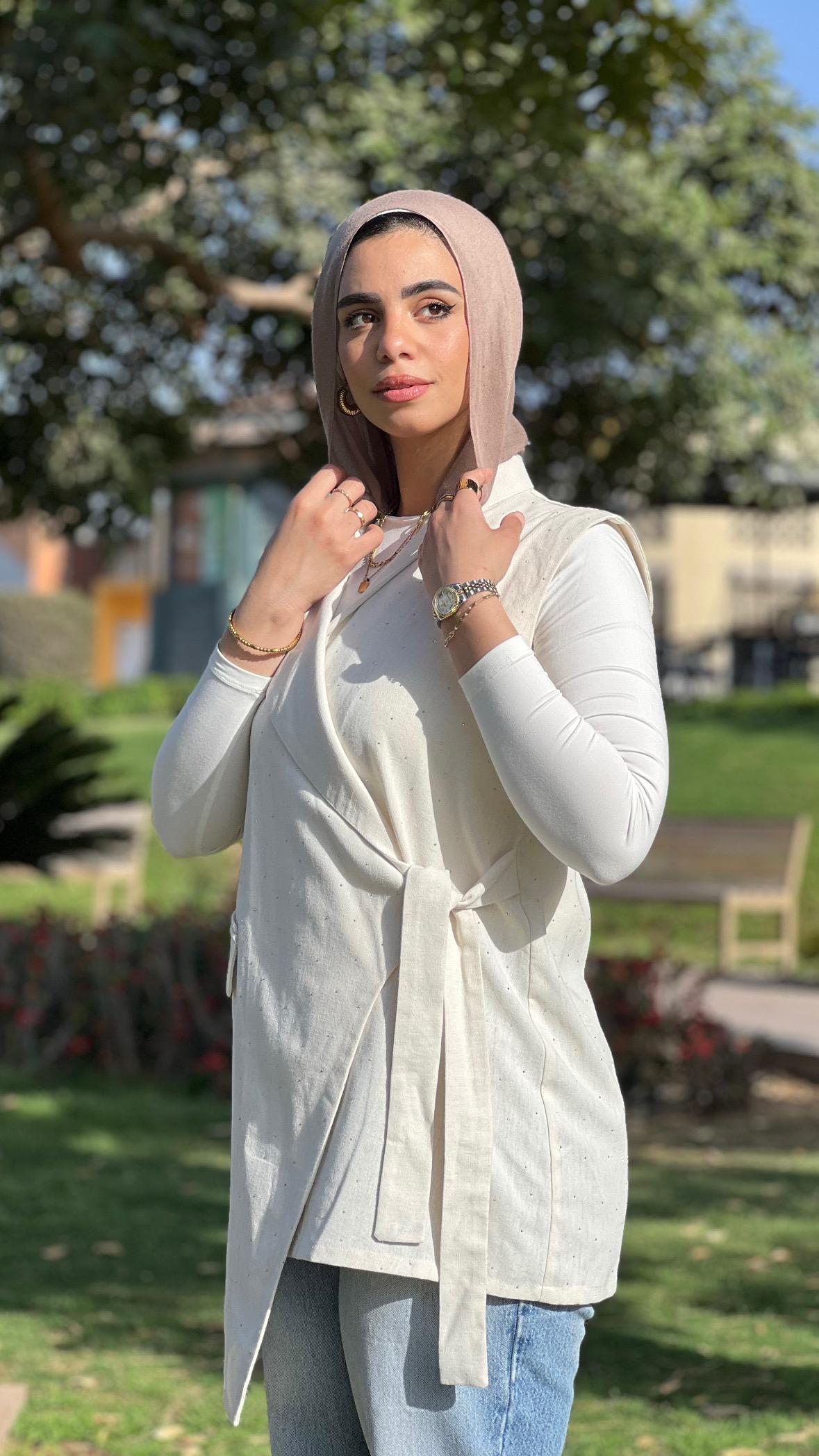 Sparkle linen vest