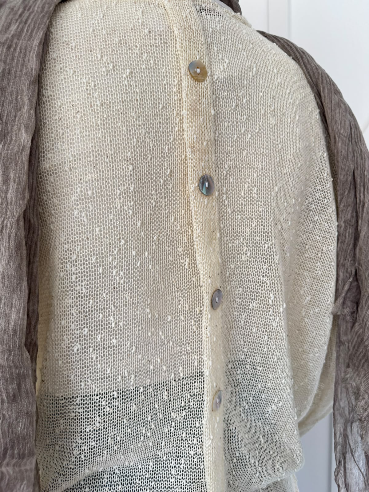 Glow Knit Ivory Blouse