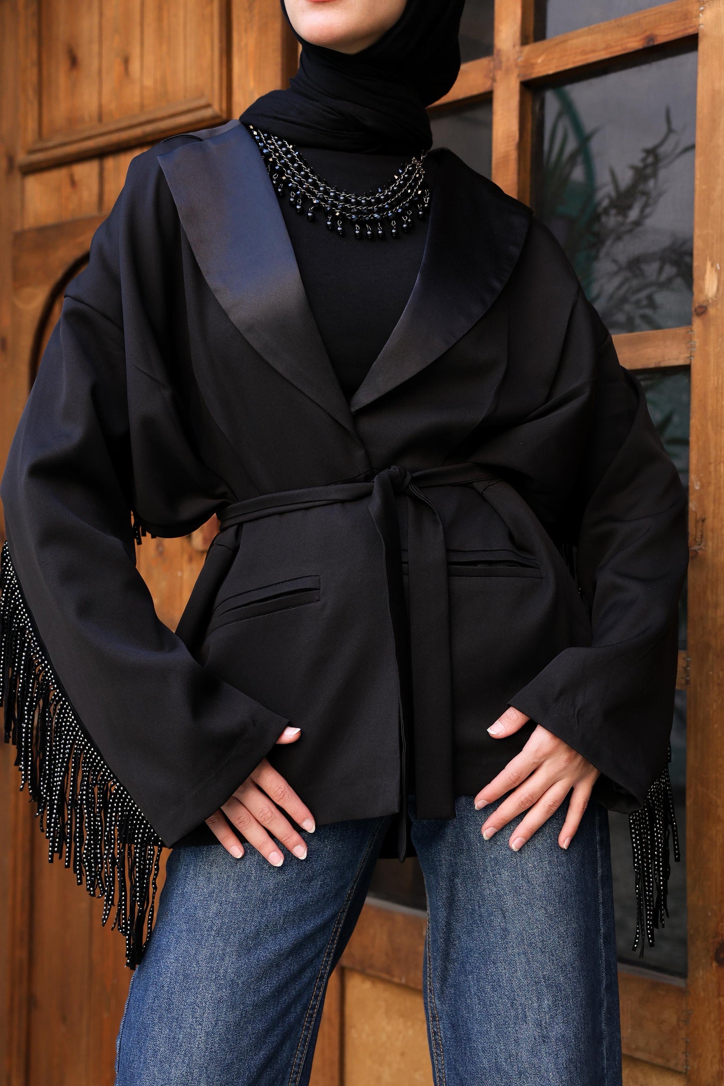 Qamar Fringe Jacket