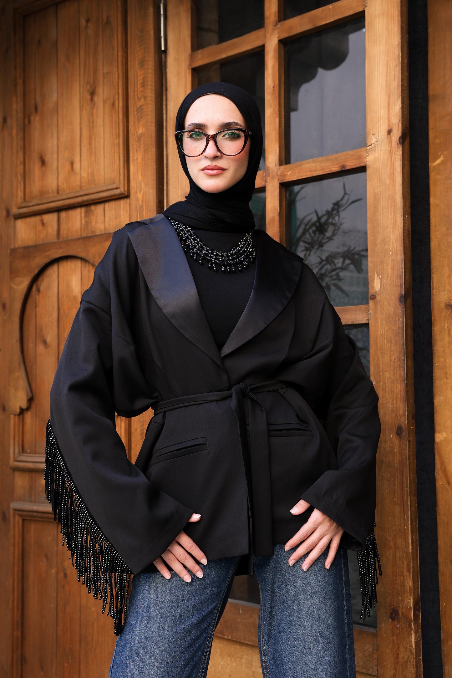 Qamar Fringe Jacket