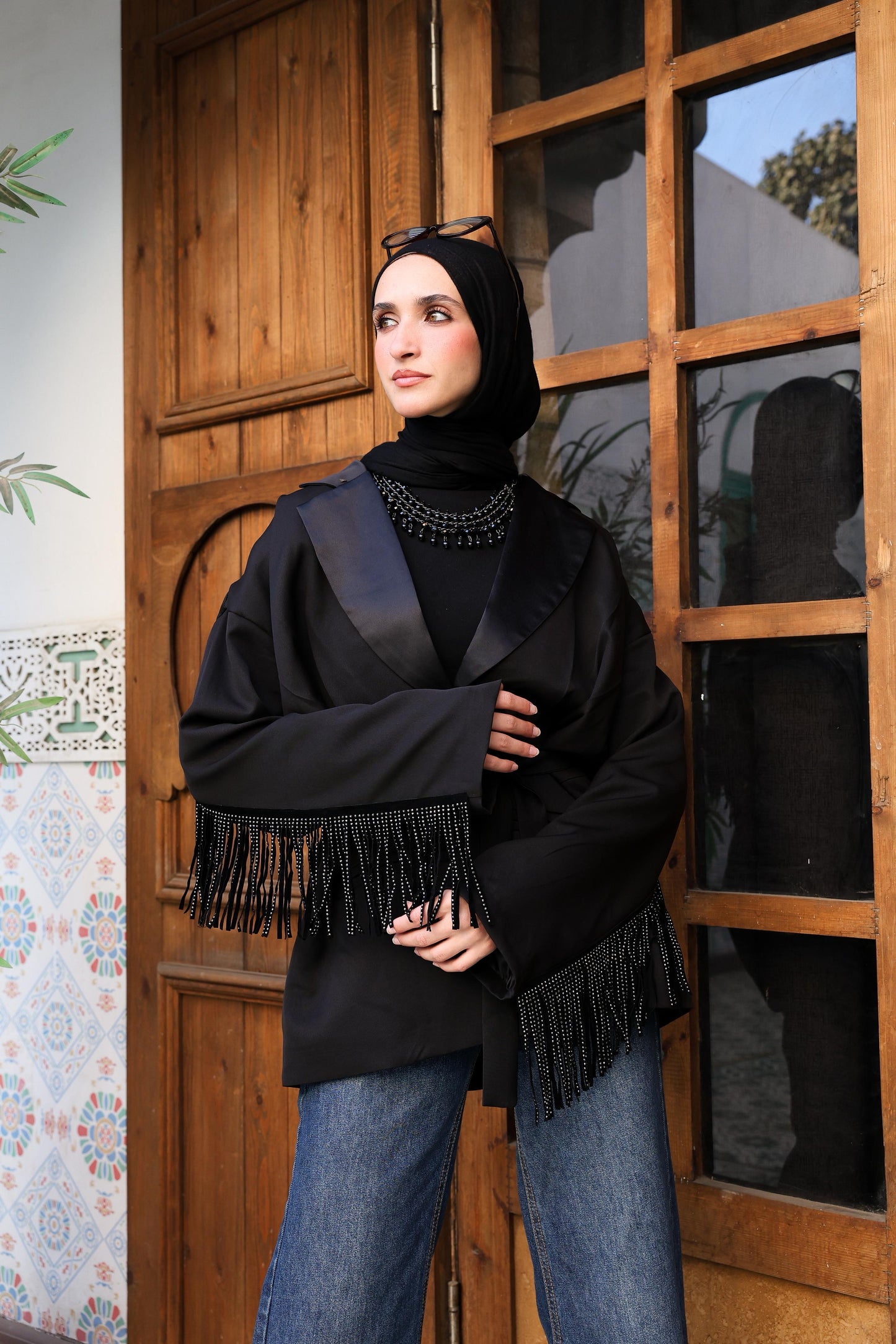 Qamar Fringe Jacket