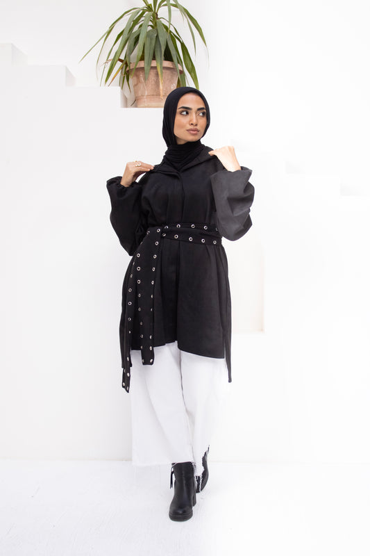 Belted Hooded Jacket