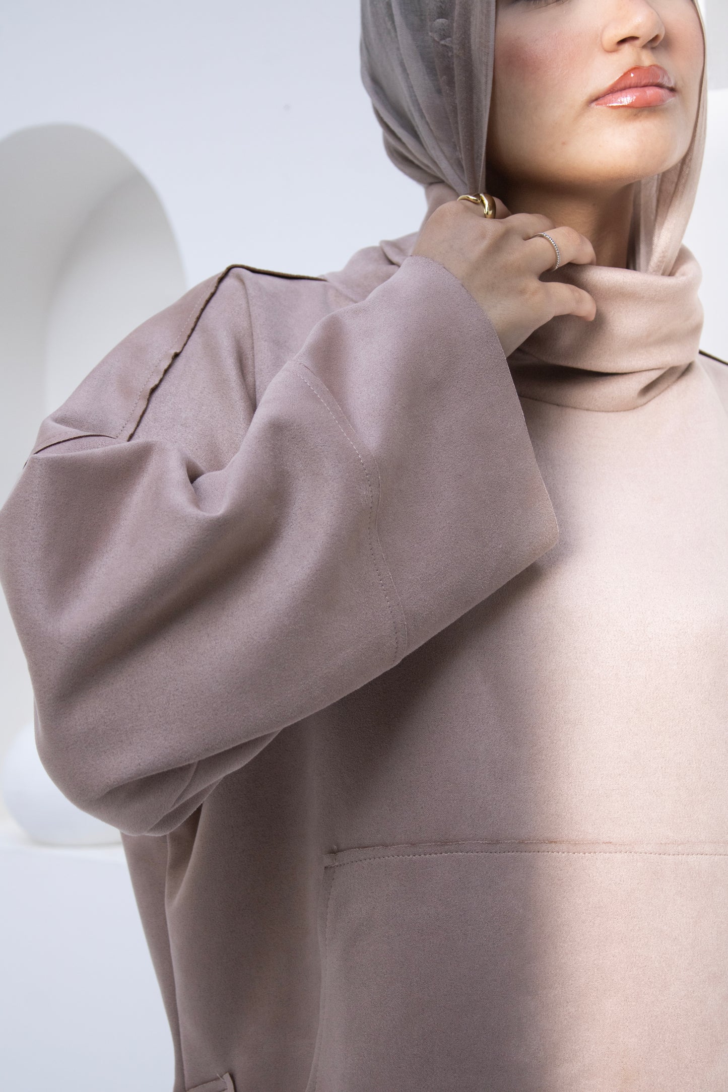 Suede Touch Oversized Top
