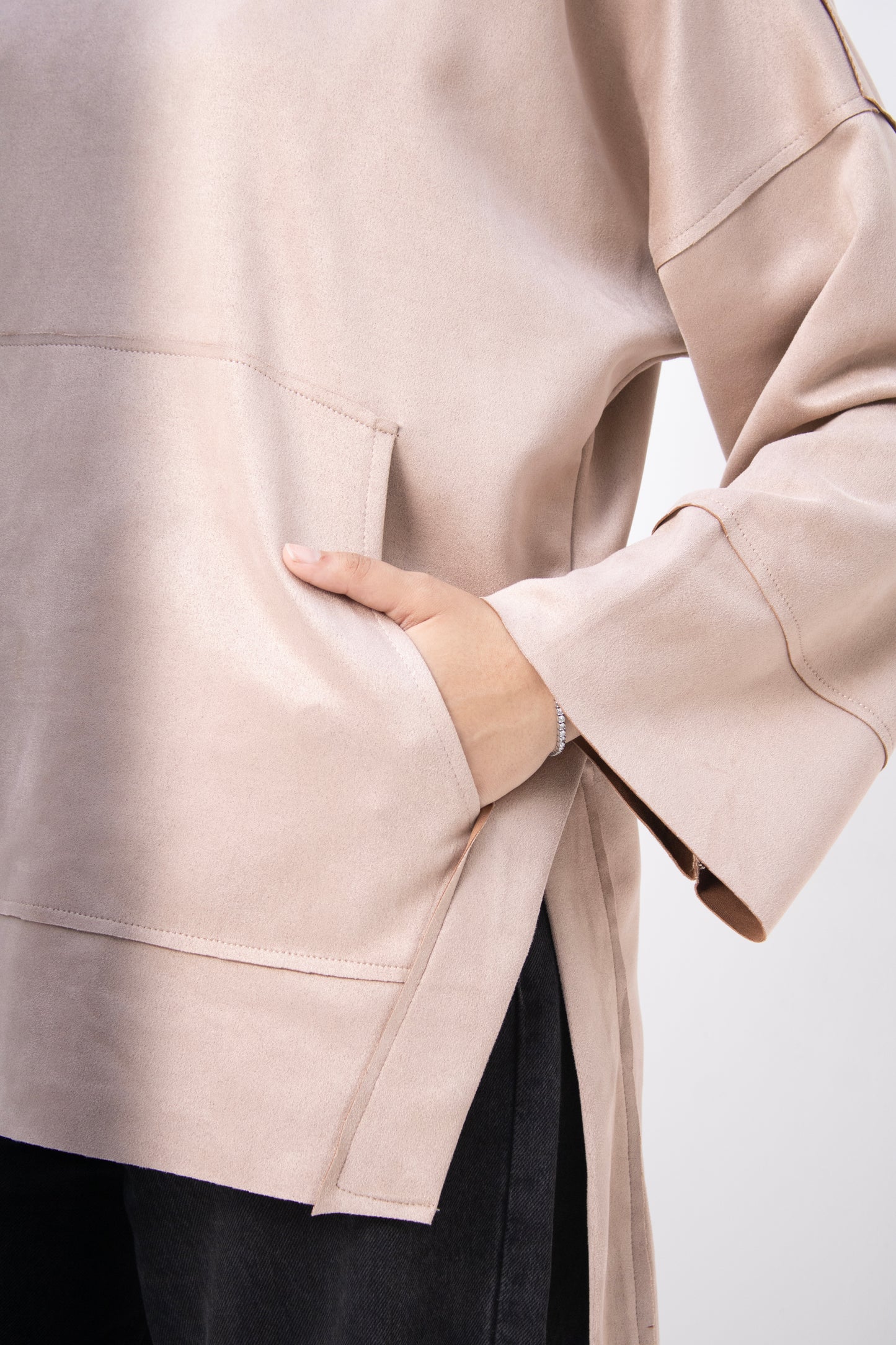 Suede Touch Oversized Top