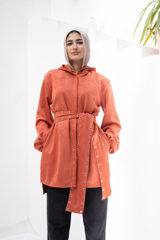 Belted Hooded Jacket