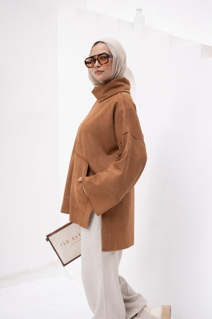 Suede Touch Oversized Top