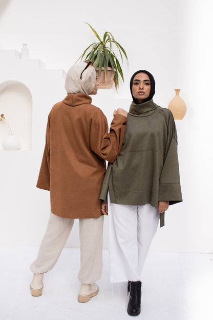 Suede Touch Oversized Top