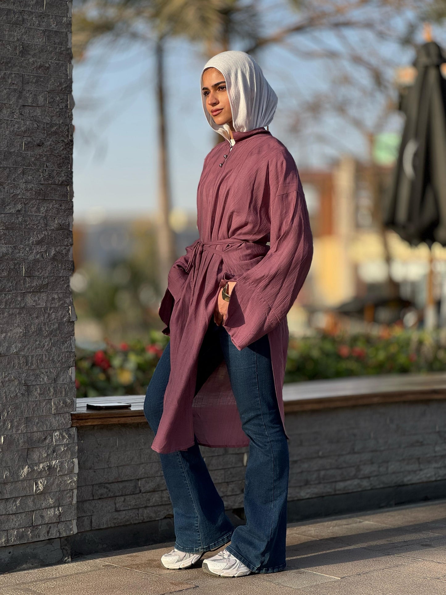 Belted casual tunic