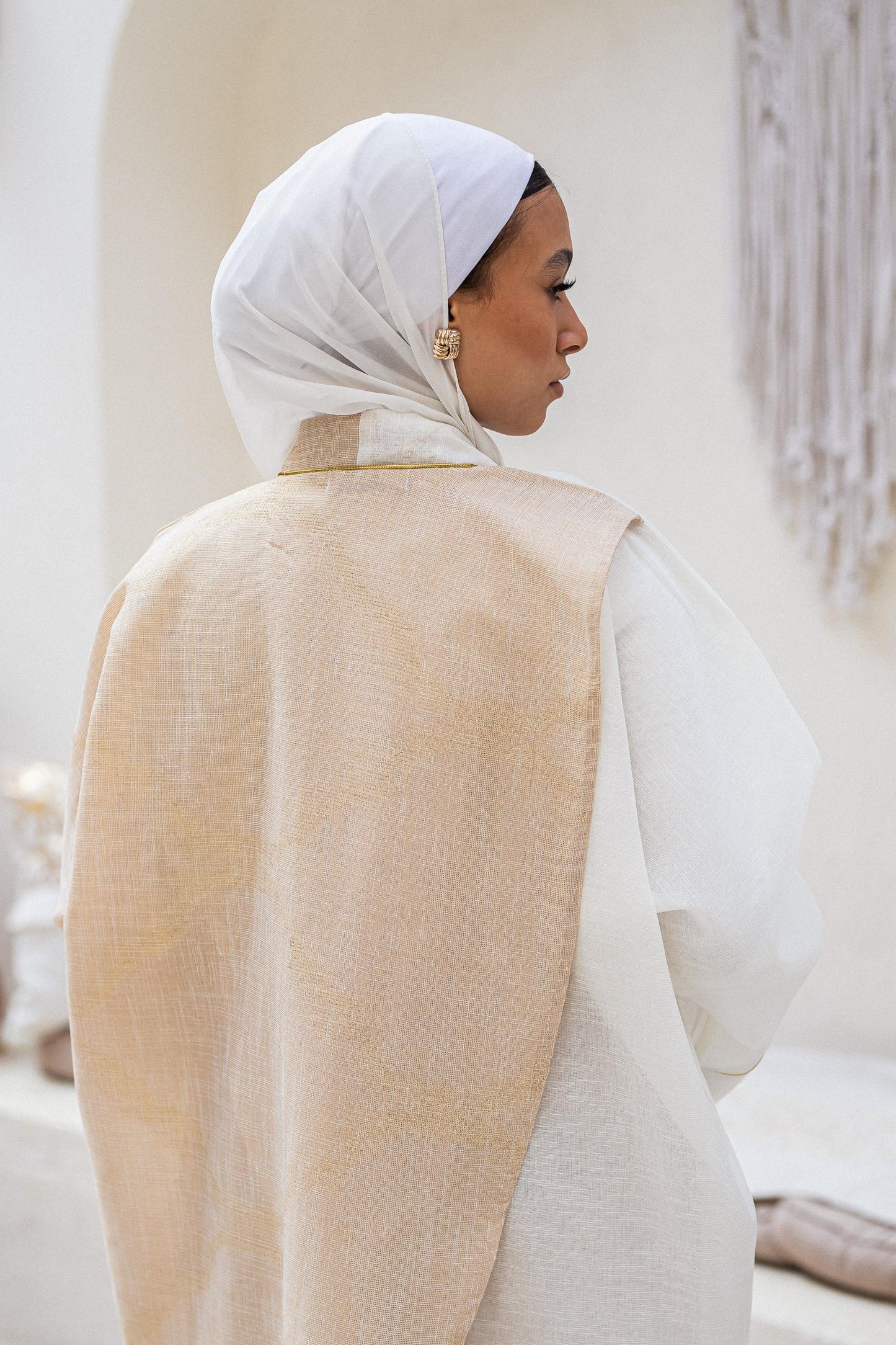 Two-toned  linen Kaftan