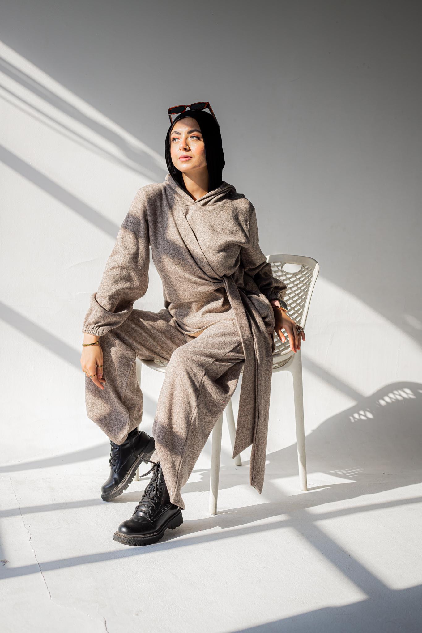 Loungewear Co-Ord Set - Heather Taupe