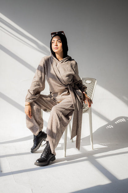 Loungewear Co-Ord Set - Heather Taupe