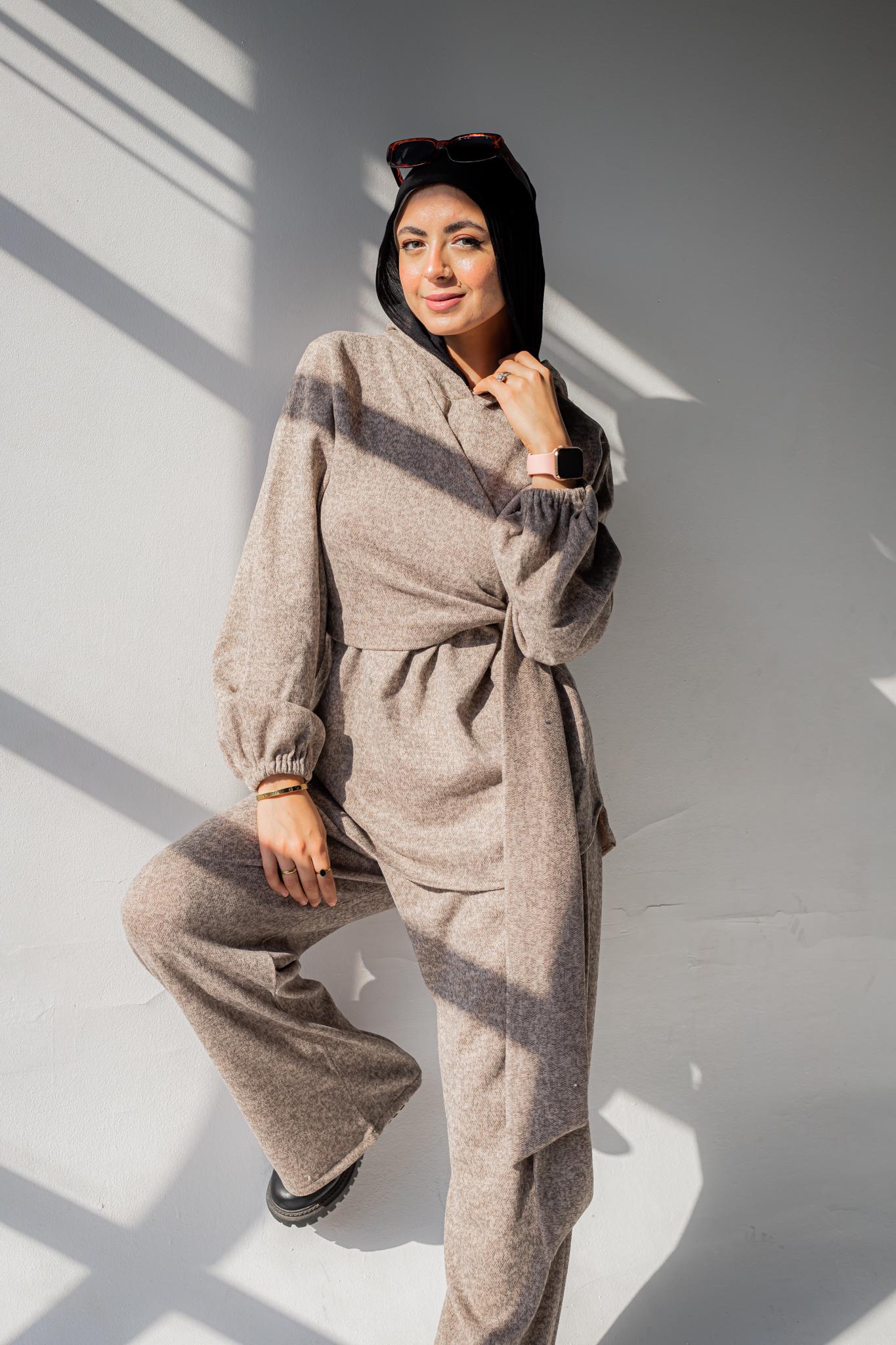 Loungewear Co-Ord Set - Heather Taupe