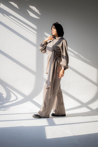 Loungewear Co-Ord Set - Heather Taupe