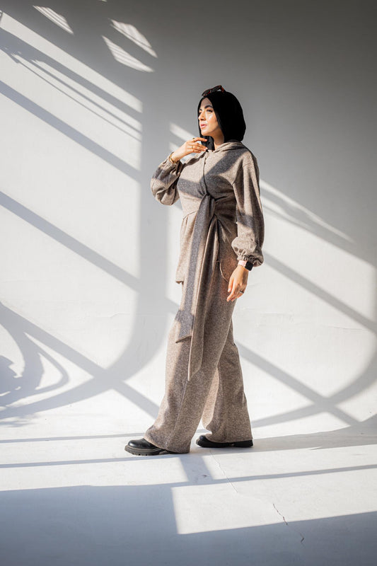 Loungewear Co-Ord Set - Heather Taupe