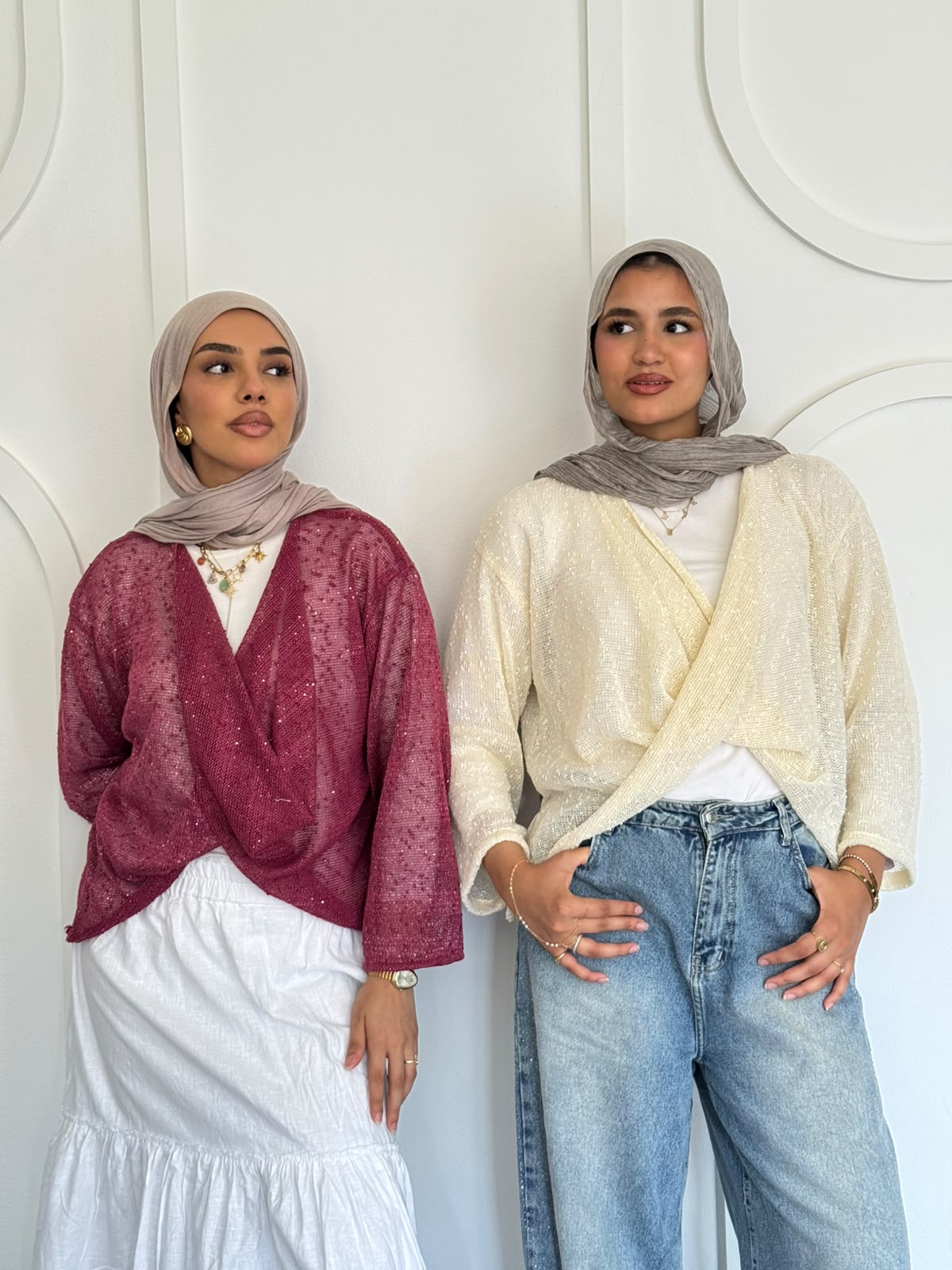 Glow Knit Ivory Blouse