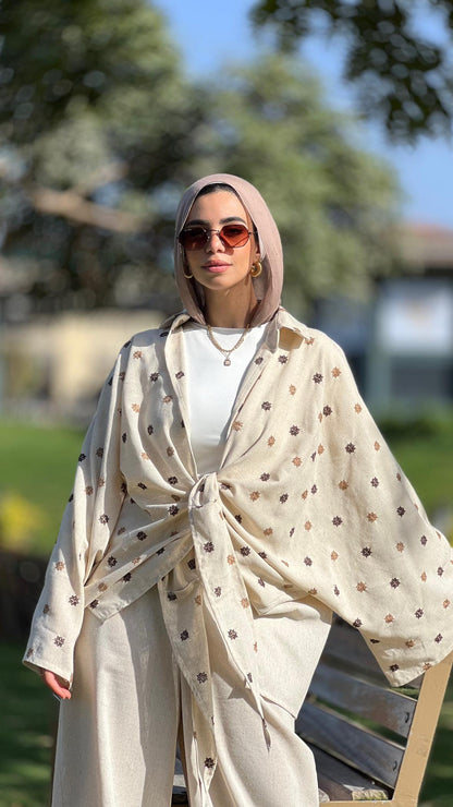 Boho pure linen set