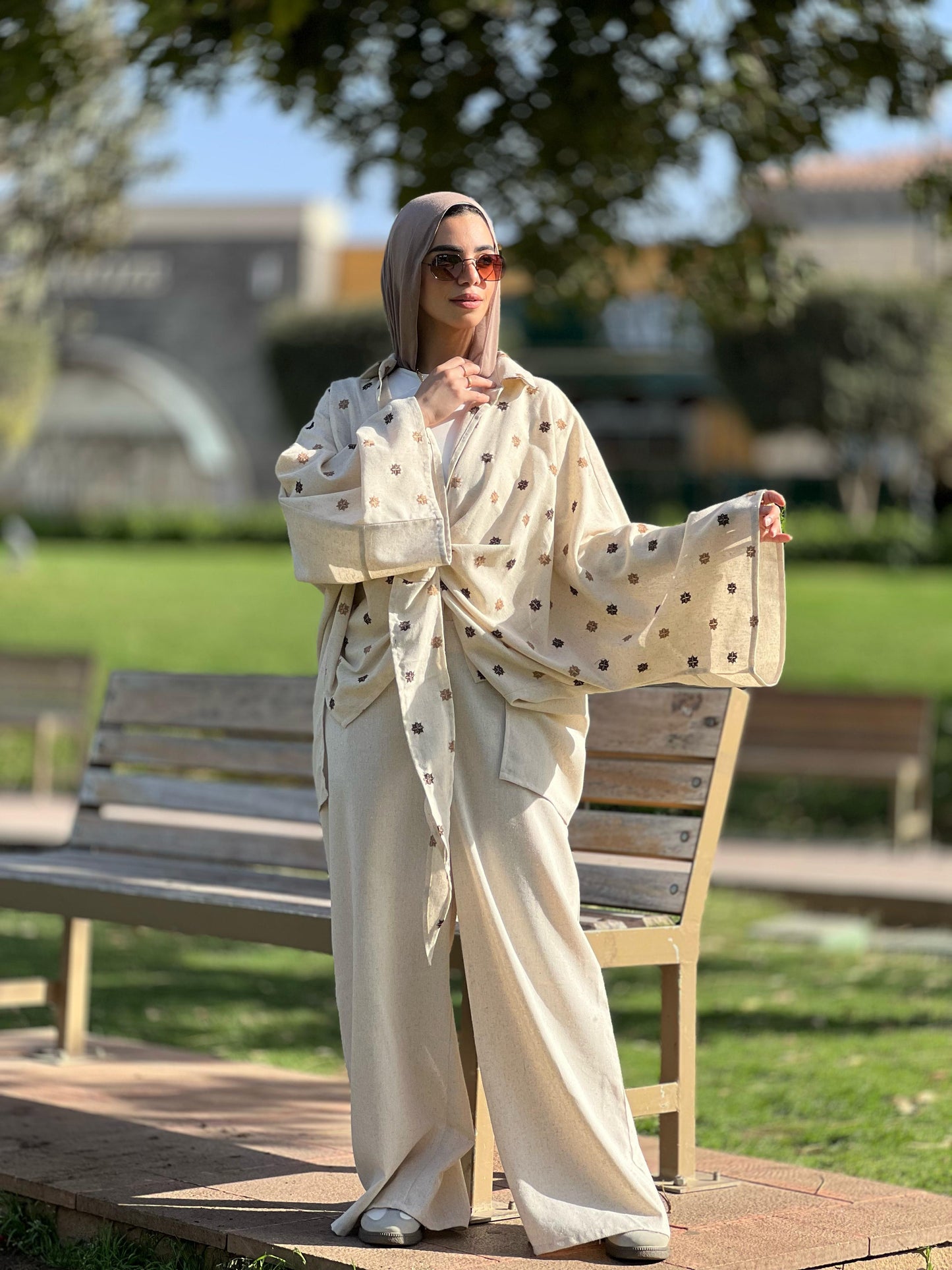 Boho pure linen set
