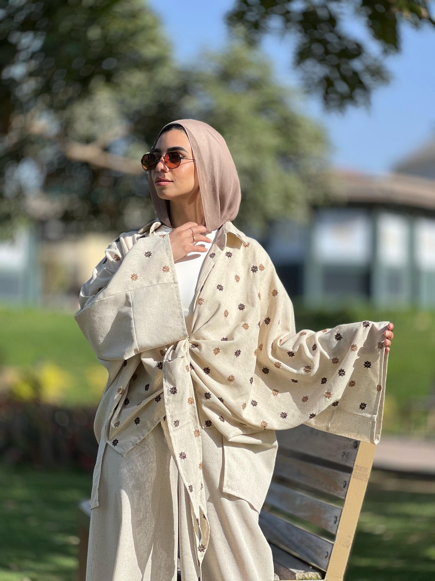 Boho pure linen set