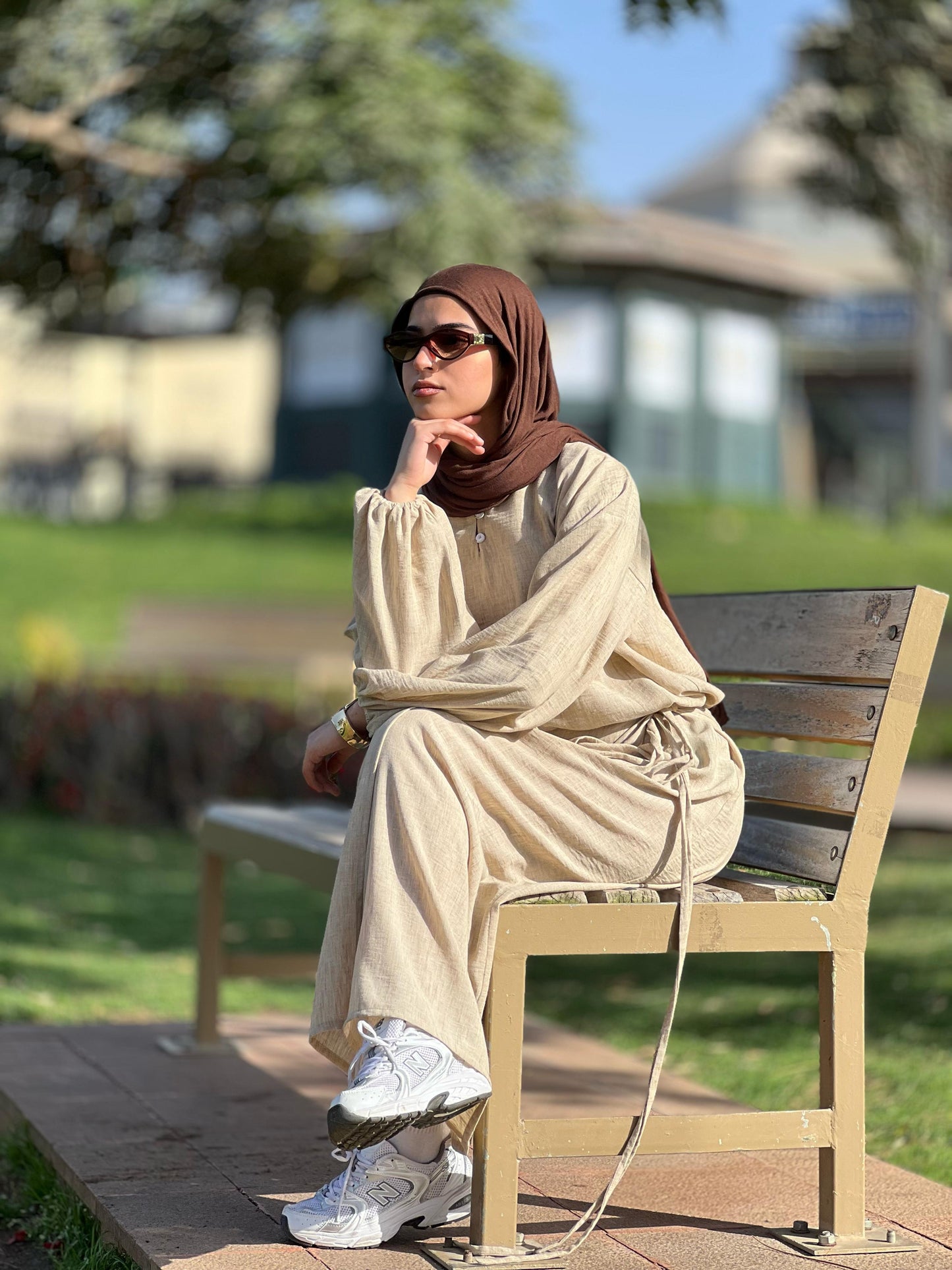 Gamila’s linen dress
