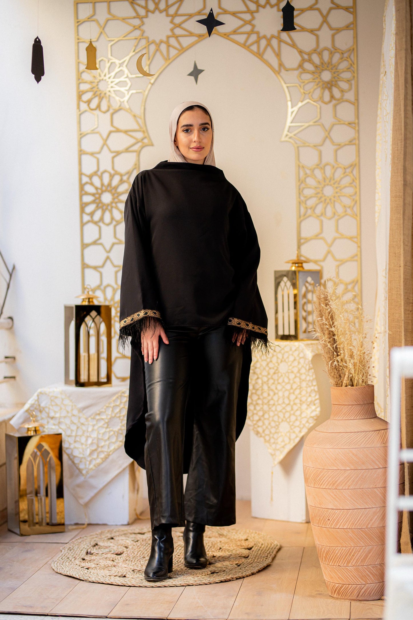 Asymmetrical feather Blouse