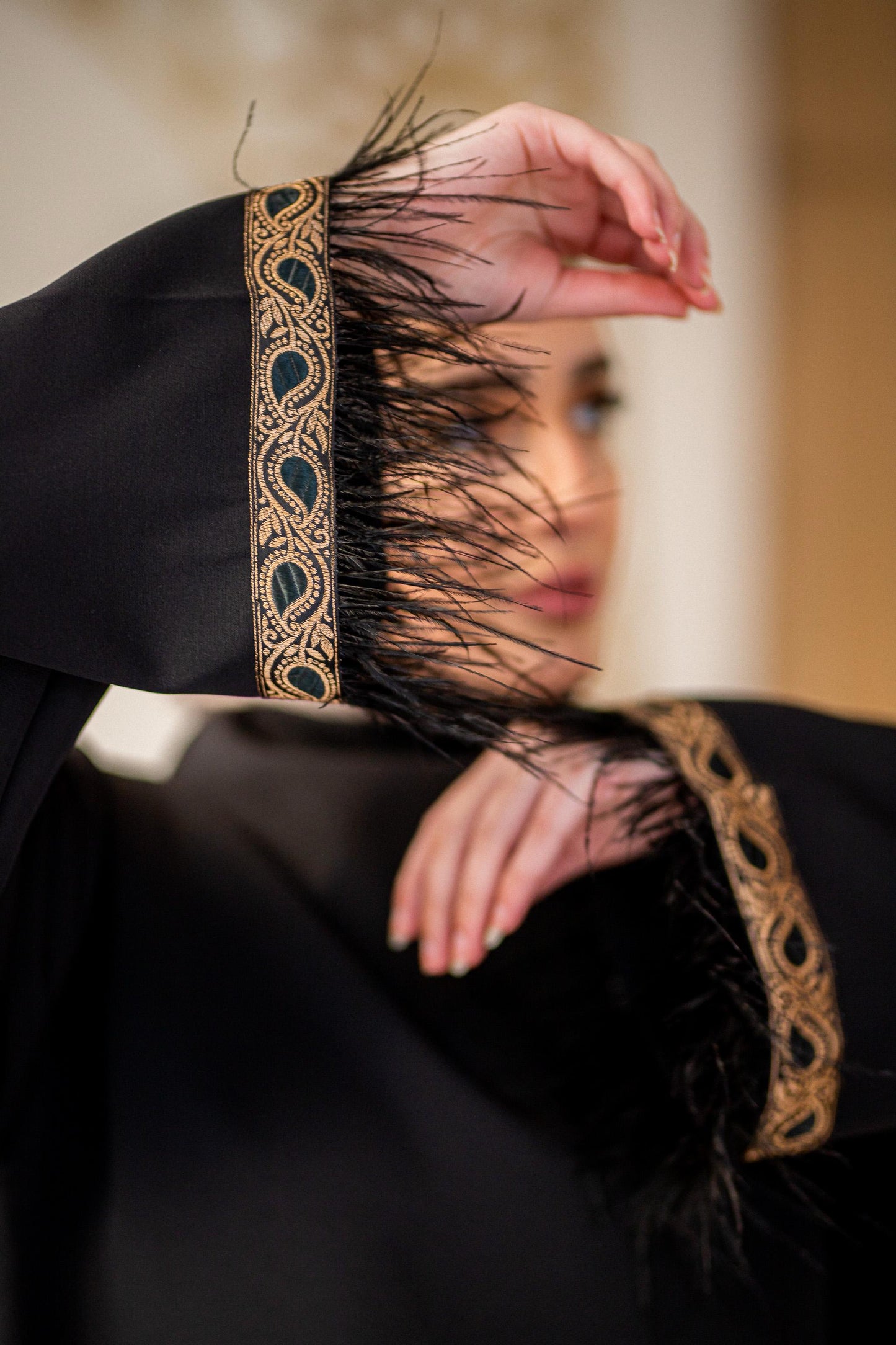 Asymmetrical feather Blouse