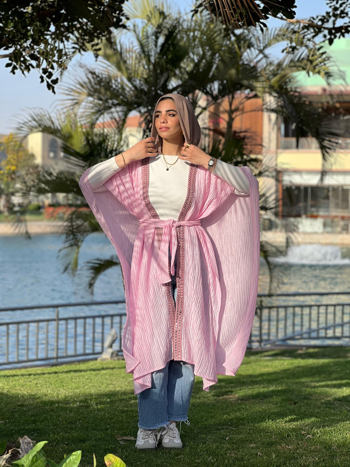 Butterfly belted cape