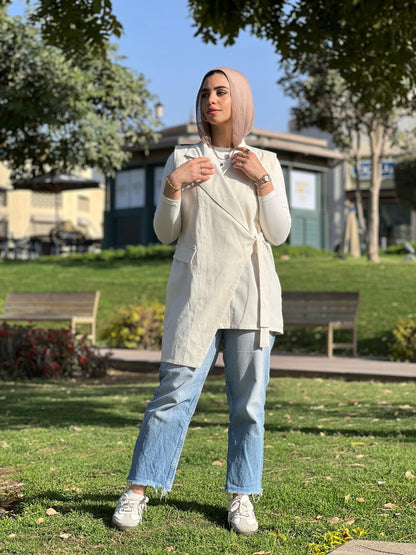 Sparkle linen vest