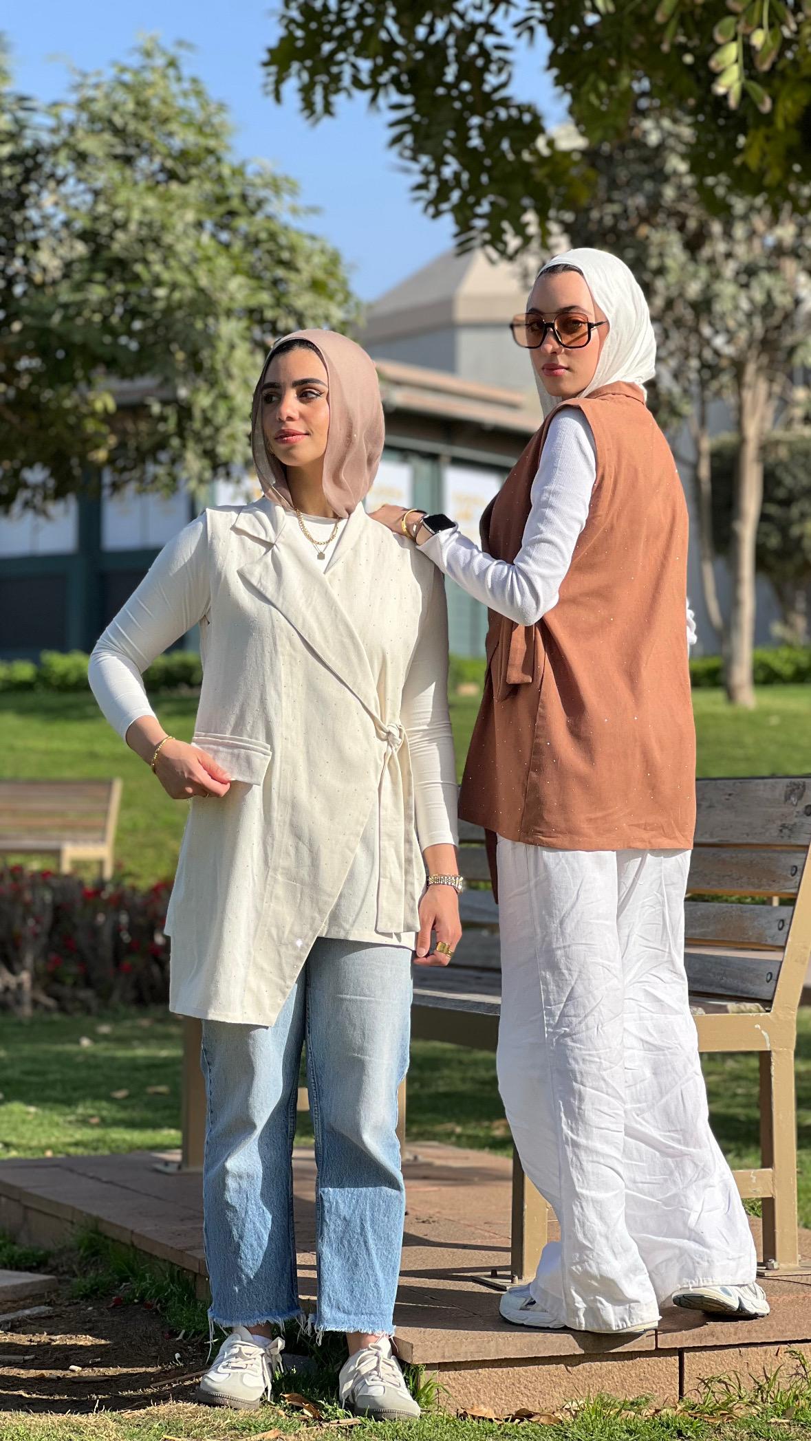 Sparkle linen vest