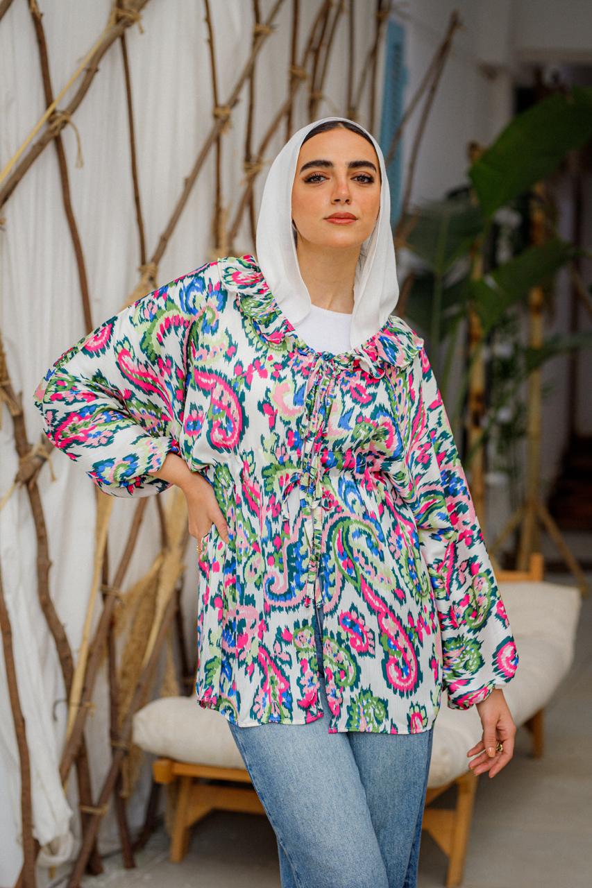 Elle printed blouse