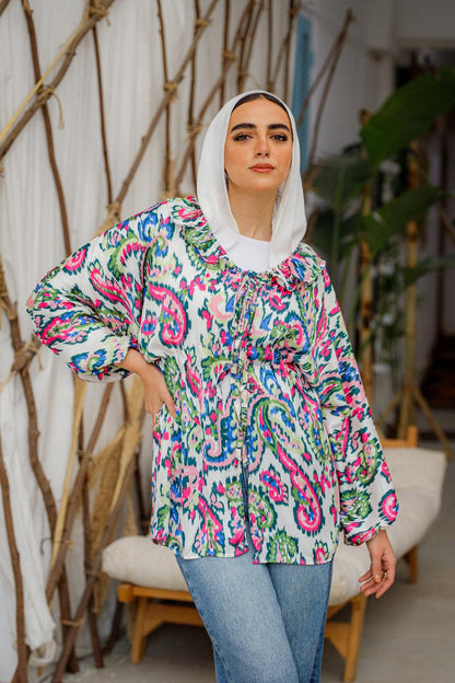 Elle printed blouse