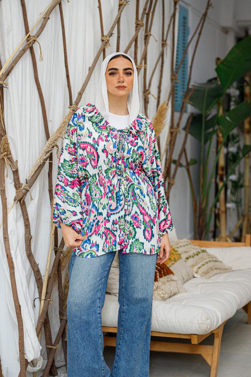 Elle printed blouse