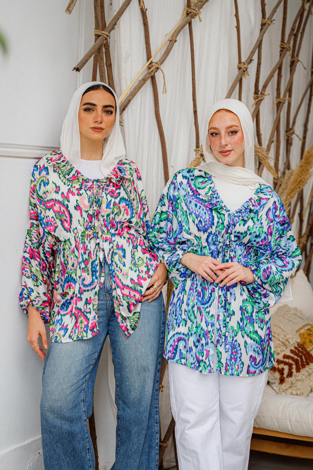 Elle printed blouse