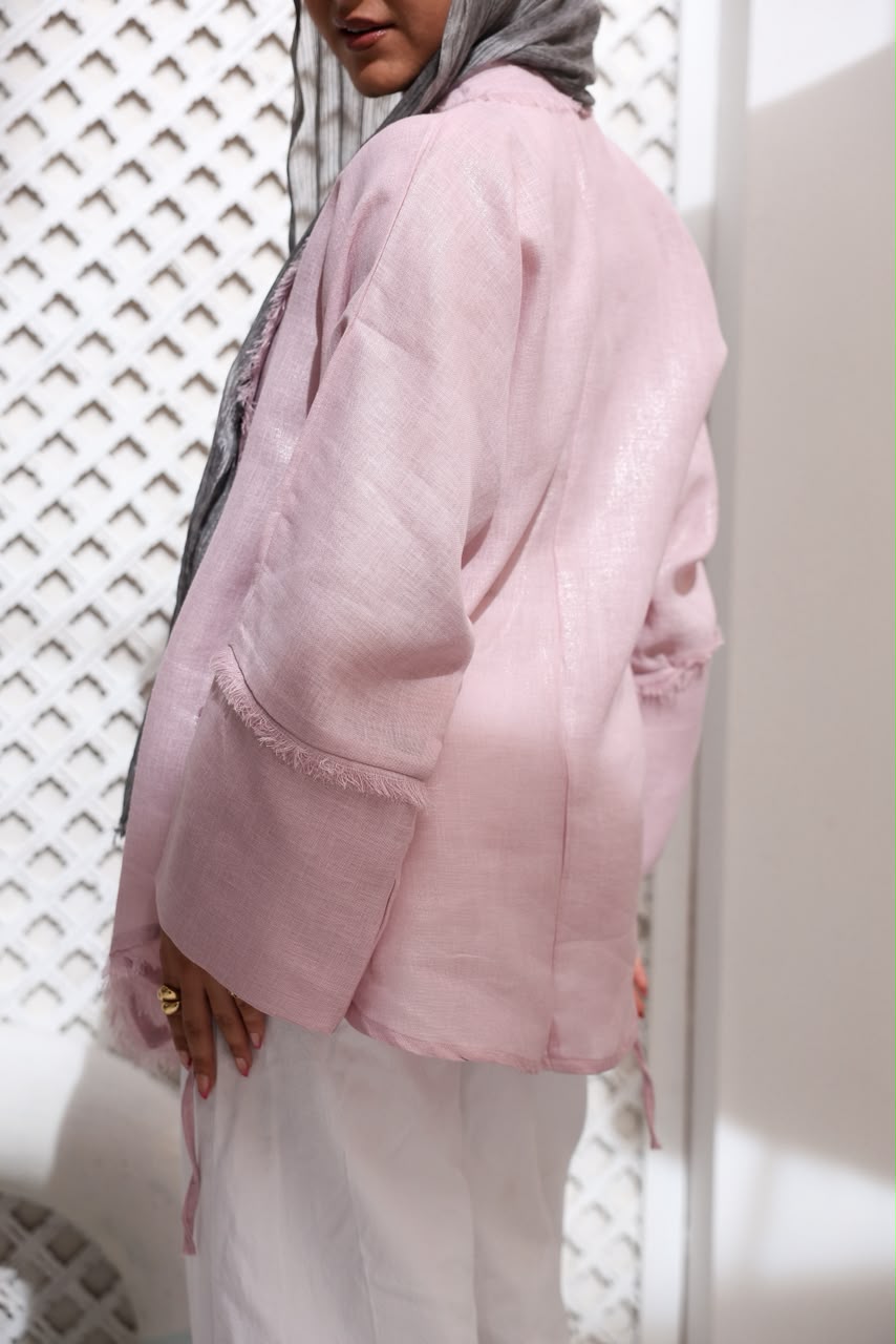 Blush Whisper Linen Wrap