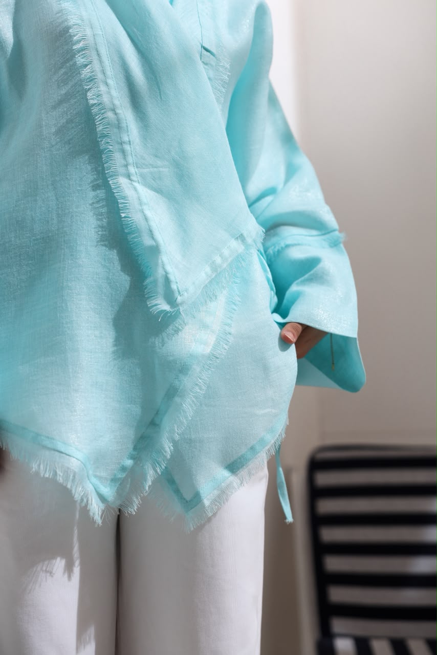AQWA  BREEZ LINEN WRAP SHIRT